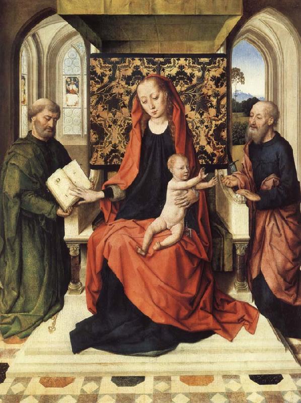 Dieric Bouts The Virgin and Child Enthroned with Saints Peter and Paul oil painting picture